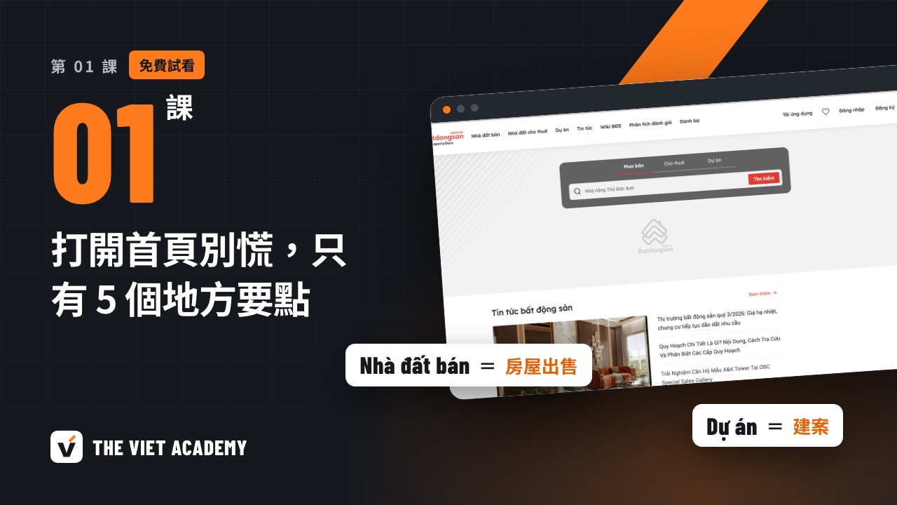 第 01 課：打開首頁別慌，只有 5 個地方要點